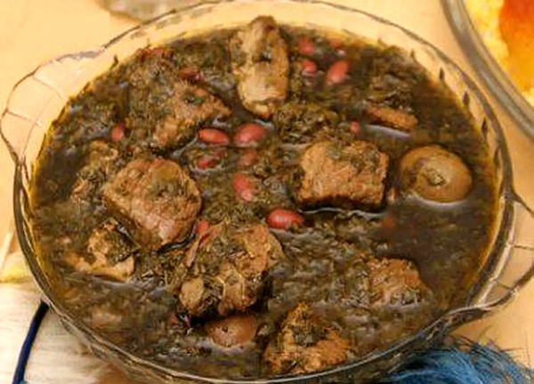 عکس قورمه سبزی با مرغ