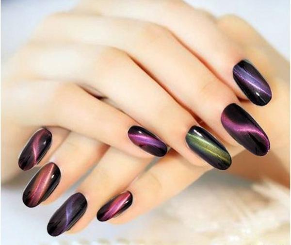 عکس طرح ناخن چشم گربه ای