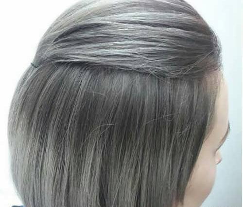 عکس رنگ مو دودی خاکستری