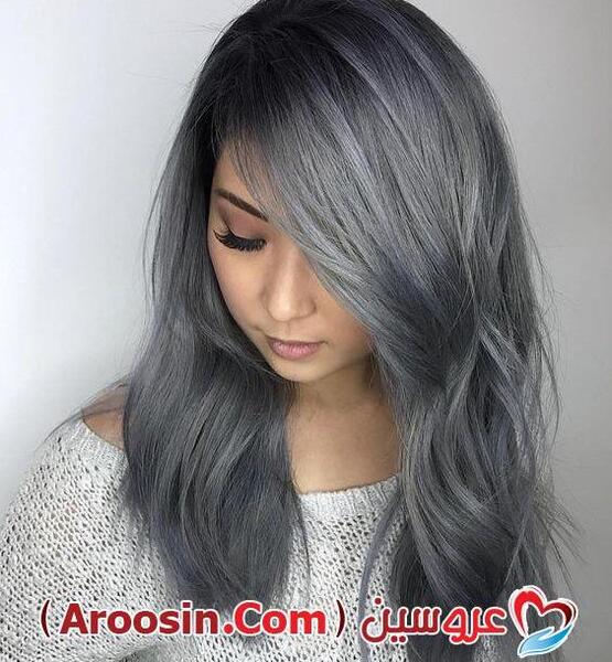 عکس رنگ مو دودی خاکستری