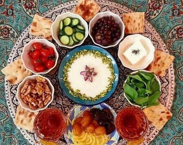 عکس ساده سفره افطار