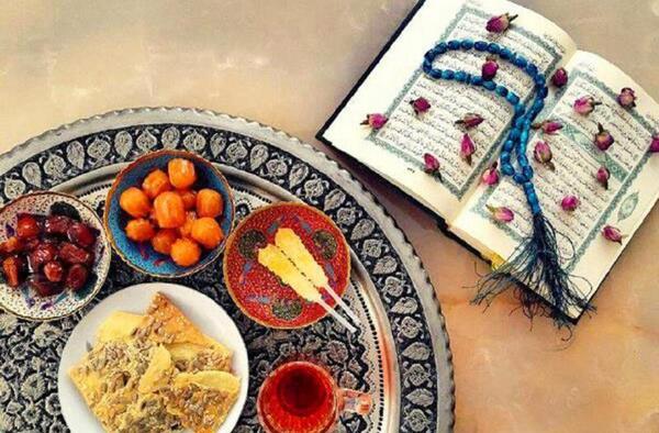 عکس ساده سفره افطار