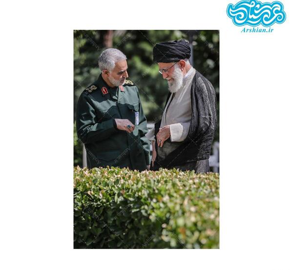 عکس حاج قاسم و خامنه ای