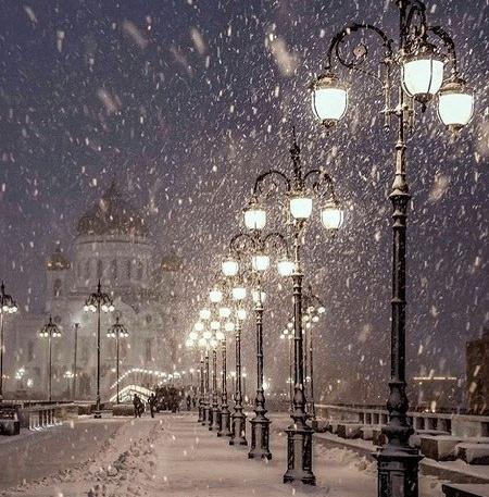 عکس شب برفی عاشقانه