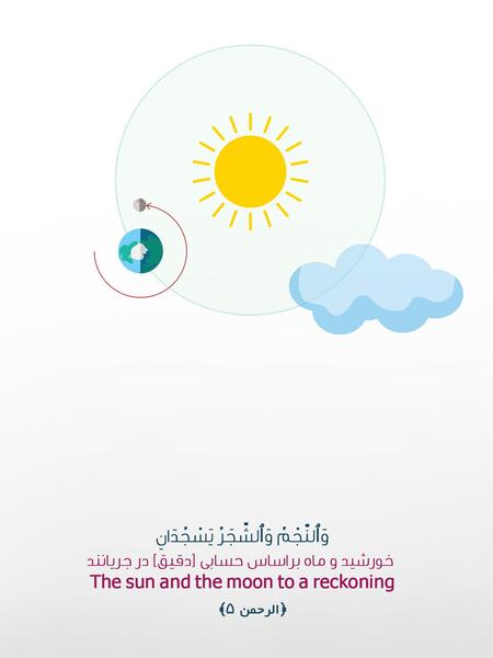 عکس نوشته خورشید و ماه
