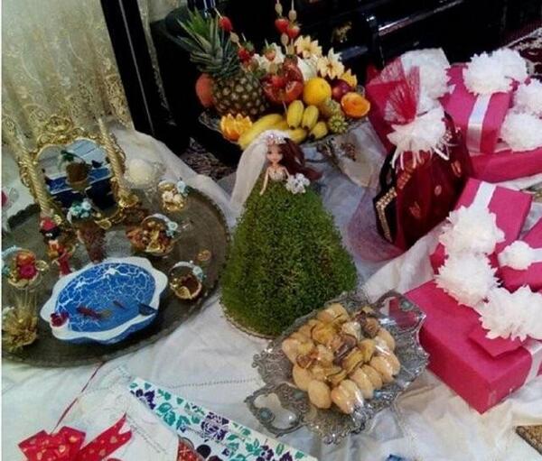 عکس چیدمان عیدی عروس
