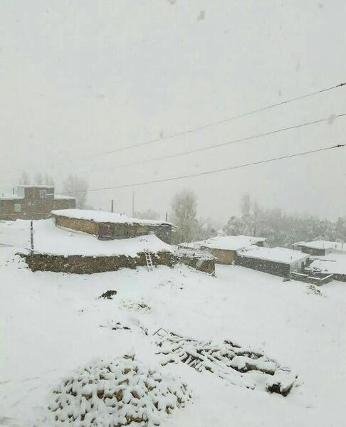 عکس برف روستا