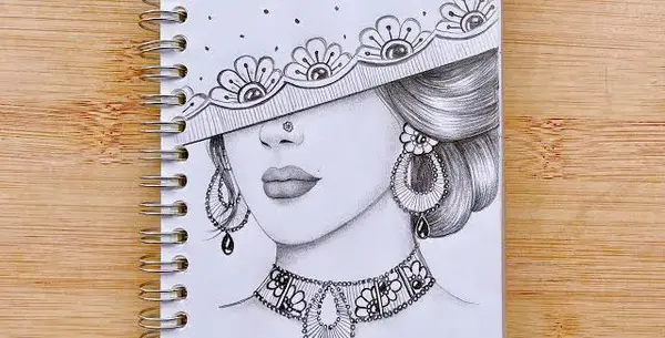 عکس نقاشی دختر عروس