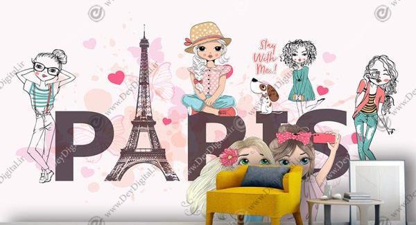 عکس کاغذ دیواری دخترانه فانتزی