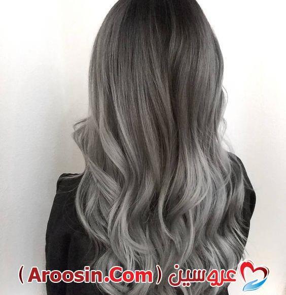 عکس رنگ مو دودی نقره ای