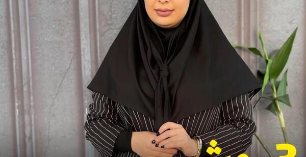 عکس آموزش دوخت مقنعه کرواتی