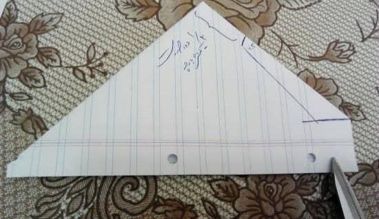 عکس آموزش دوخت مقنعه کرواتی