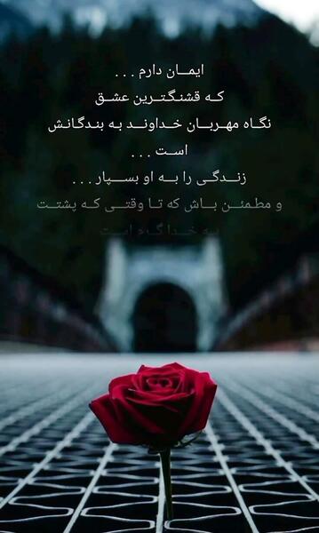 عکس نوشته خدایا گفتی ناامید نباش