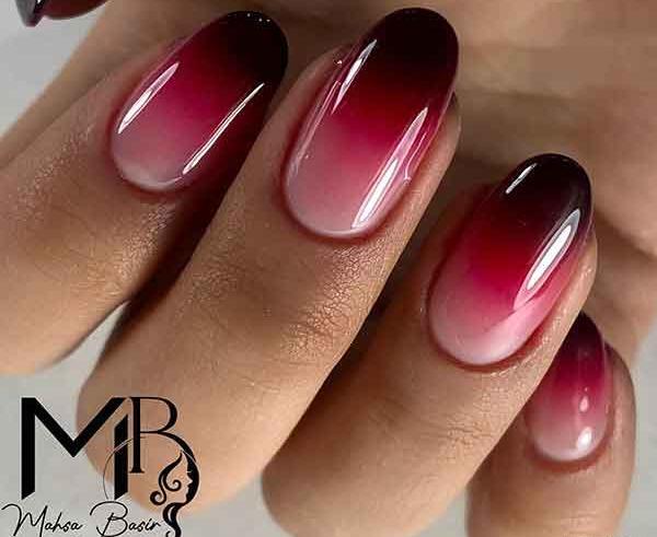 عکس مدل ناخن آمبره مشکی