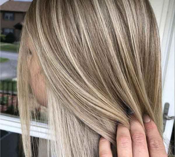 عکس رنگ مو مش هایلایت