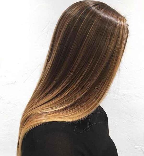 عکس رنگ مو مش هایلایت