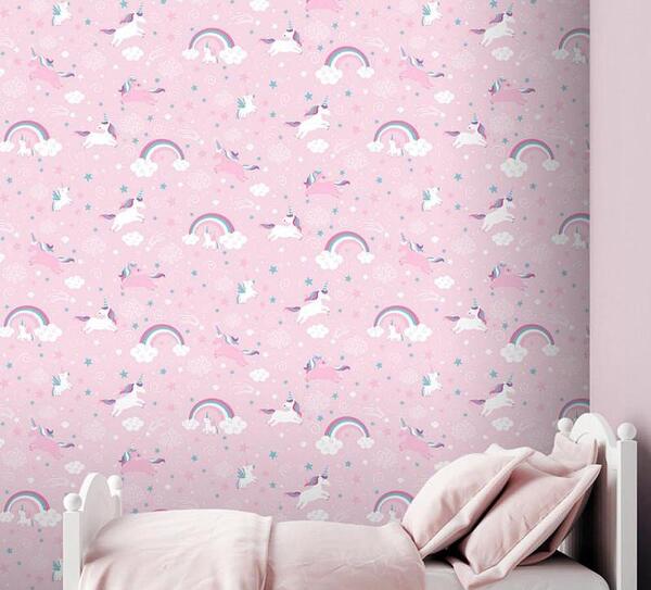 عکس کاغذ دیواری صورتی دخترانه
