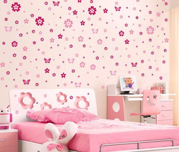 عکس کاغذ دیواری صورتی دخترانه