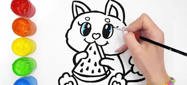 عکس نقاشی دختر شکلاتی