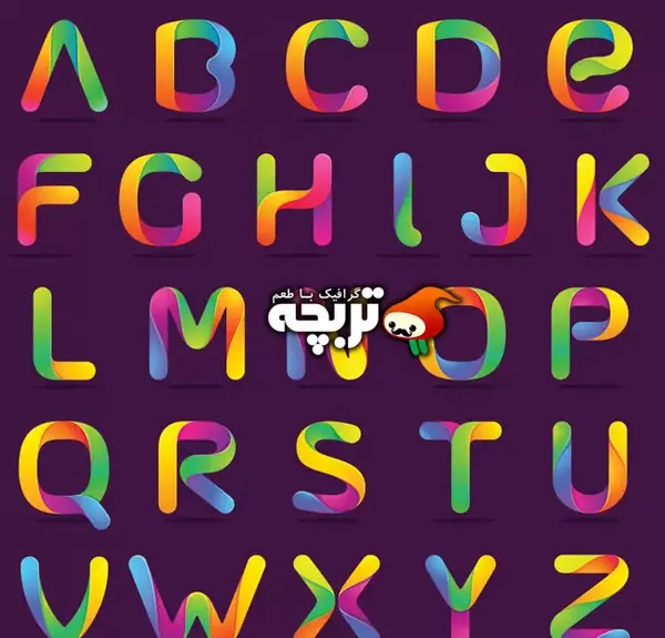 عکس دانلود وکتور حروف انگلیسی