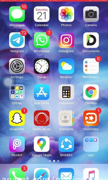 عکس صفحه ی گوشی اپل