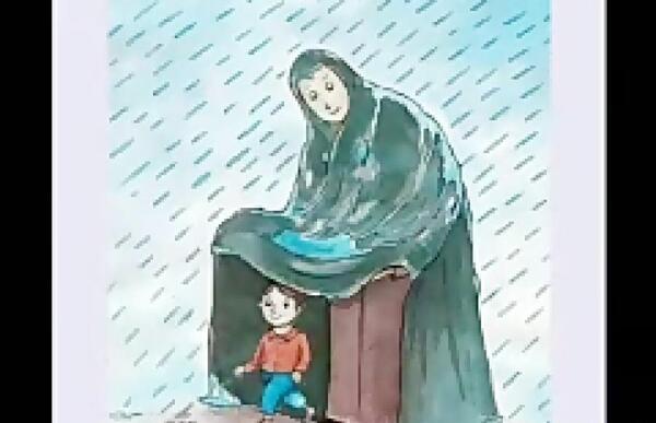 عکس نوشته دل شکسته مادر