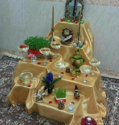 عکس سفره هفت سین جدید طبقه ای