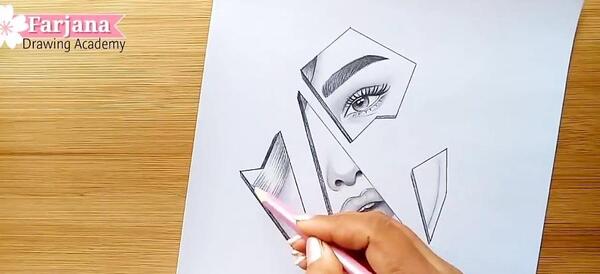 عکس نقاشی سیاه قلم قلب شکسته