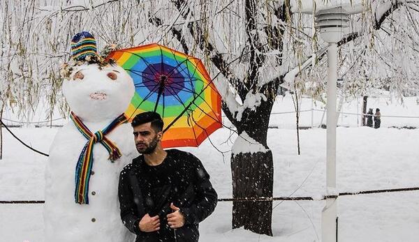 عکس آدم برفی و
