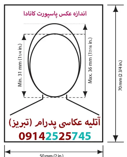 عکس برای پاسپورت کانادا