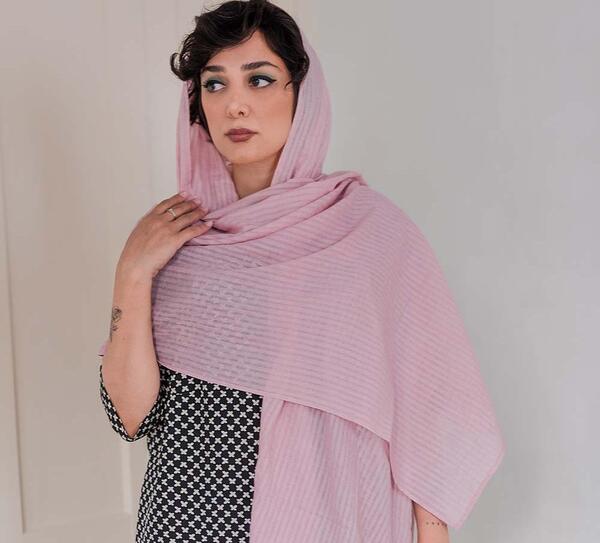عکس شال صورتی کمرنگ