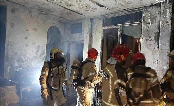 عکس آتش سوزی منزل مسکونی