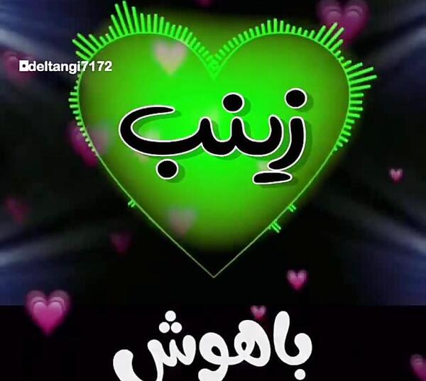 عکس نوشته زینب دوستت دارم