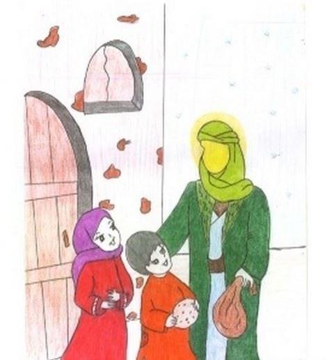 عکس نقاشی کودکانه حضرت محمد