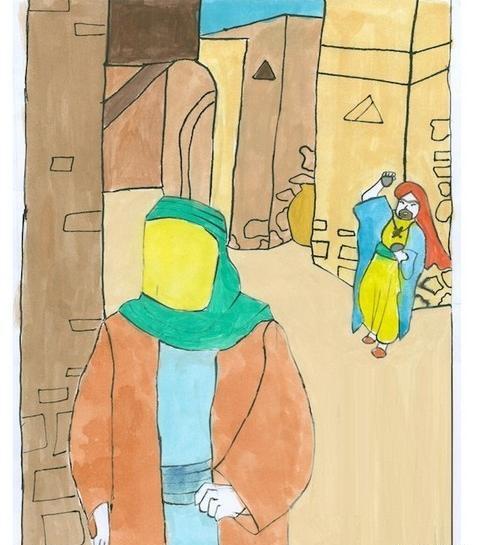 عکس نقاشی کودکانه حضرت محمد