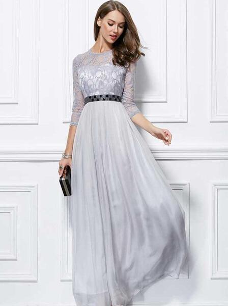 عکس لباس مجلسی آستین بلند پوشیده