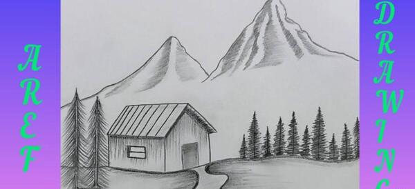 عکس نقاشی سیاه قلم خانه