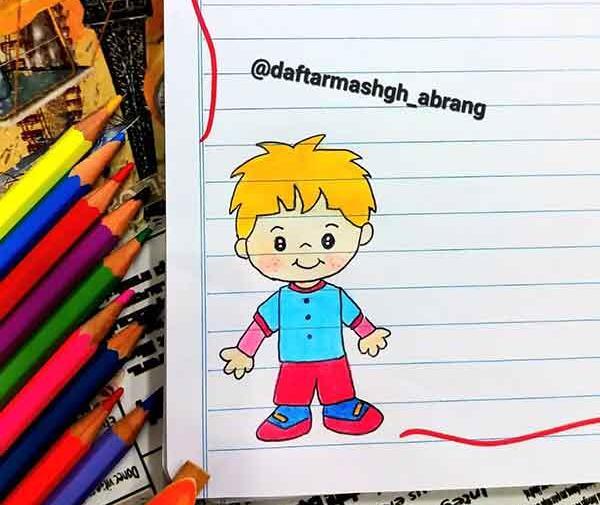عکس ایده برای نقاشی با مداد رنگی ساده