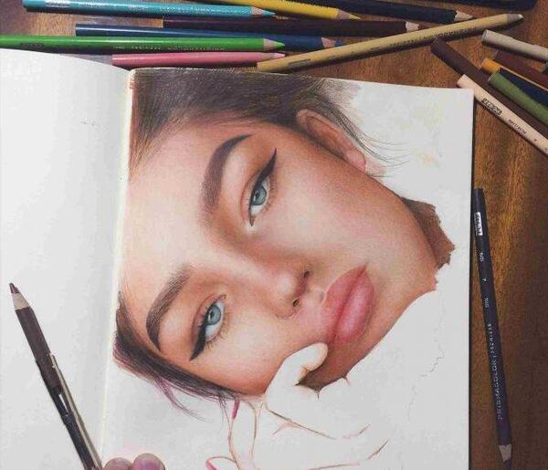 عکس ایده برای نقاشی با مداد رنگی ساده