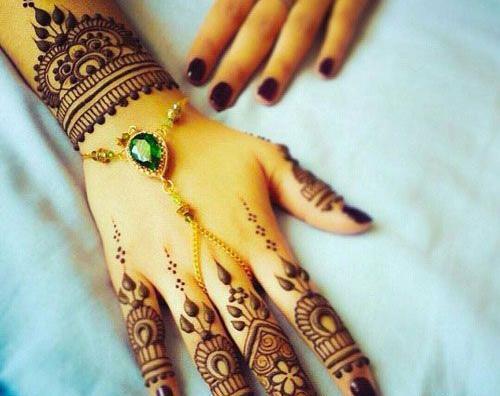 عکس حنای دست دختر بلوچ