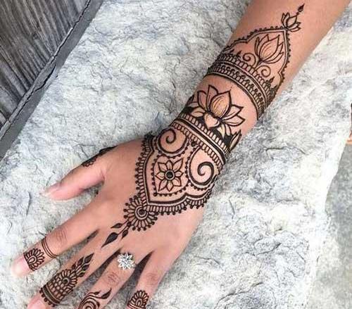 عکس دست حنای عروس