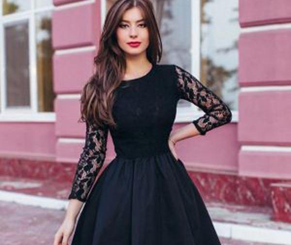 عکس لباس مجلسی کوتاه فون دار