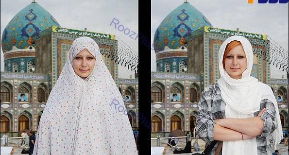 عکس دختر با حجاب در حرم