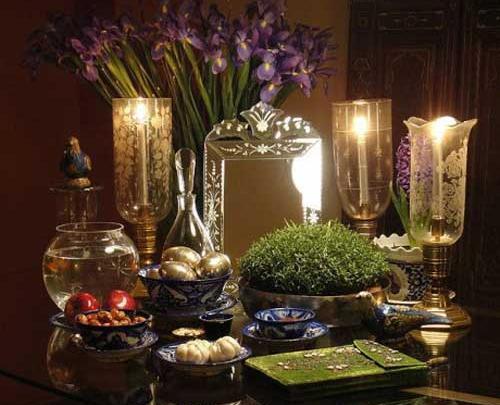 عکس هفت سین در آینه