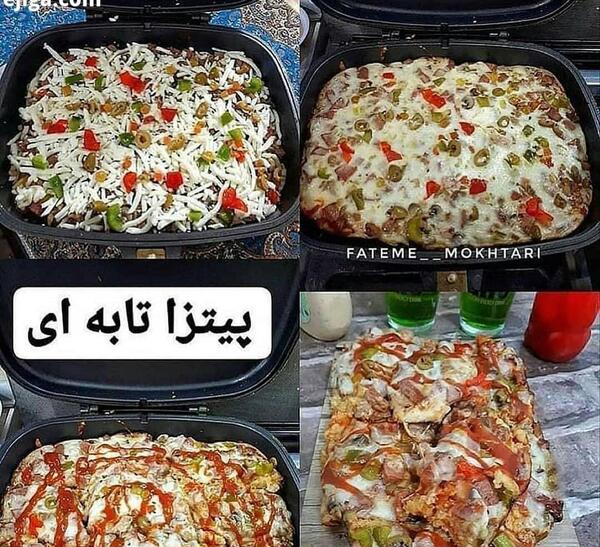 عکس پیتزا تابه ای