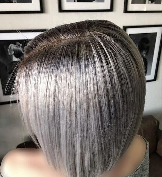 عکس رنگ مو نقره ای