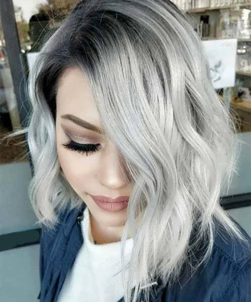 عکس رنگ مو نقره ای