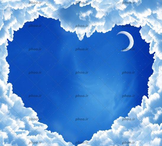عکس قلب زیبای آبی