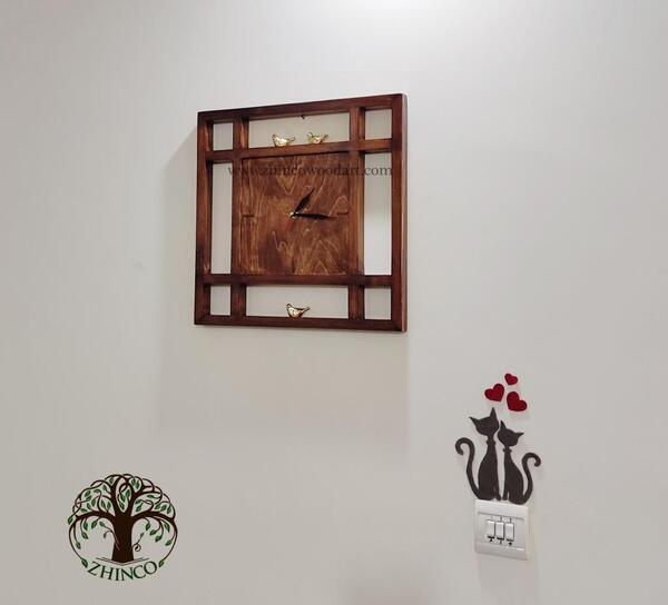 عکس ساعت دیواری چوبی
