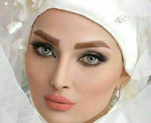 عکس آرایش با حجاب
